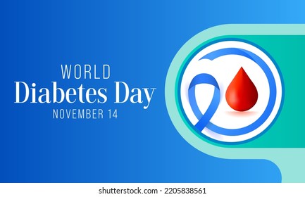 World Diabetes day is observed every year on November 14, it is the primary global awareness campaign focusing on diabetes. Vector illustration