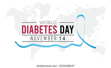 World Diabetes Day is observed every year on November. Medical Healthcare Awareness concept. background, placard, banner template Vector illustration design.