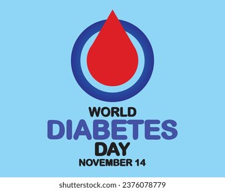 World Diabetes Day observed on November 14 vector art illustration