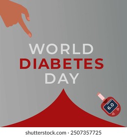 World diabetes day poster with square size for social media post