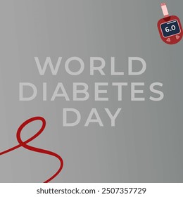 World diabetes day poster with square size for social media post