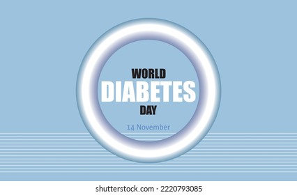 Weltdiabetetag, Poster, Vektorgrafik, 14. November Welt-Diabetes-Tag