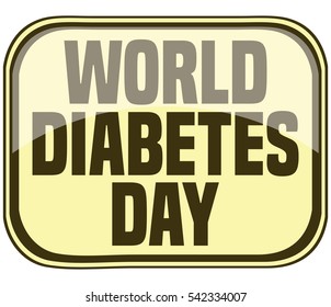 World Diabetes Day Sign, Vector Illustration. 