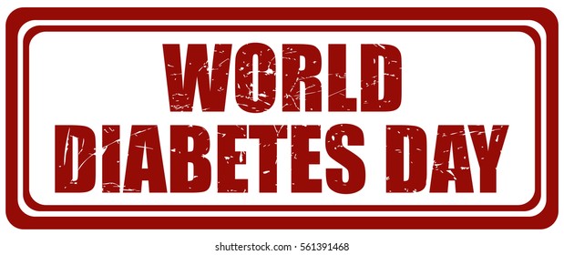 World Diabetes Day Stamp, Vector Illustration. 