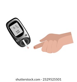símbolo del día mundial de la diabetes, medidores de glucosa en sangre de Vector, BGM
