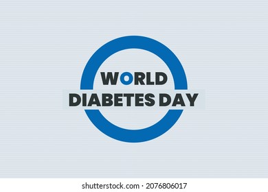 World Diabetes Day text vector design in circle shape.  Medical conceptual awareness day