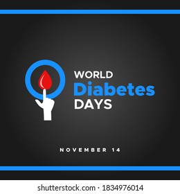 Ilustración de diseño de vectores del Día Mundial de la Diabetes para Banner y fondo
