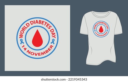 Vektordesign des Weltdiabetestags 