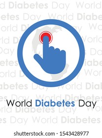 World Diabetes Day vector illustration. Mellitus diabetes symbol. awareness illness logo template. Abstract medical sign, health care banner.