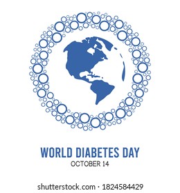 World Diabetes Day Vector Illustration. Suitable for greeting card poster and banner.