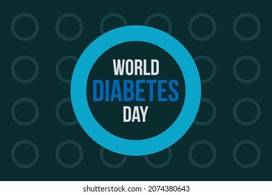 World Diabetes Day vector illustration.  Circle shape symbol texture for diabetes Concept.  Blue conceptual healthcare holiday celebration.  