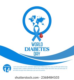 Ilustración vectorial del Día Mundial de la Diabetes