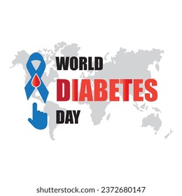 Ilustración vectorial del Día Mundial de la Diabetes, Crear conciencia y combatir la diabetes, Ilustración vectorial..eps
