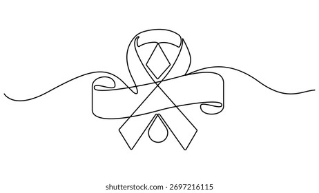 Dia Mundial do diabetes vetor imagem projeto ilustração ilustração stock ilustração, Diabetes mundo contínuo um estilo de desenho de linha. Conceito do Dia Mundial da Diabetes. Desenho de linha única. Estrutura de tópicos minimalista e editável