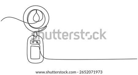 World diabetes day vector image design illustration stock illustration, Continuous one line drawing hand using glucometer for checking blood sugar level. World diabetes day concept. Single line draw
