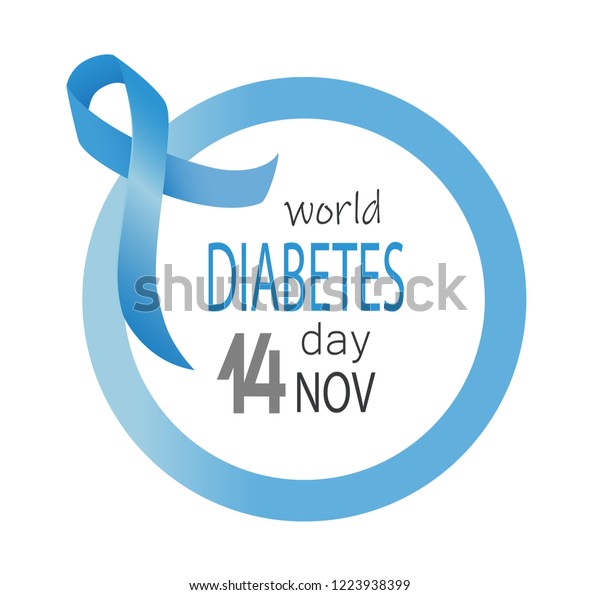 imágenes de conciencia de diabetes círculo azul