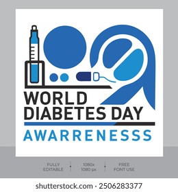WORLD DIABETES POSTER DESIGN .