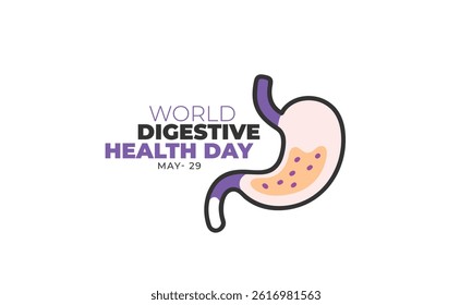 World Digestive Health Day. background, banner, card, poster, template. Vector illustration.
