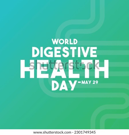 World Digestive Health Day. May 29. Gradient background. Poster, banner, card, background. Eps 10.