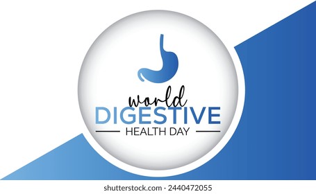 World Digestive Health Day observed every year in May 29. Template for background, banner, card, poster with text inscription.