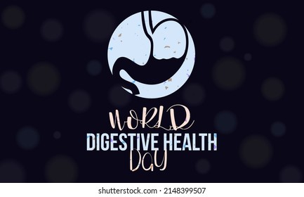 World Digestive Health Day. theme is Obesity awareness vector concept for banner, poster, card and background design.