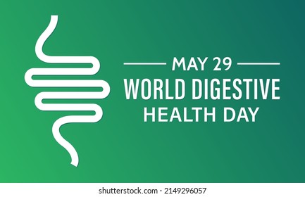 World Digestive Health Day. Vector banner, poster, card and background for Digestive Health