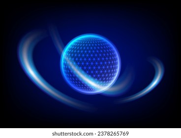 world digital ring splash background