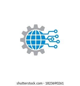 World Digital Vector , Technology Logo