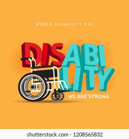 World Disability Day With 3d Text