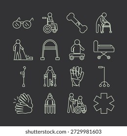 Welt Behinderung Tag attraktives Element trendy Design Vektor Illustration bunter Hintergrund.eps