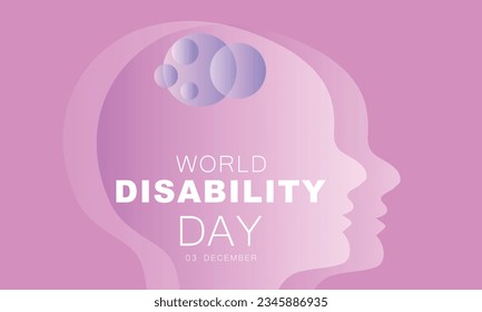 World disability day. background, banner, card, poster, template. Vector illustration.