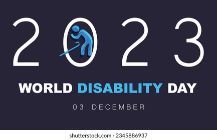 World disability day. background, banner, card, poster, template. Vector illustration.