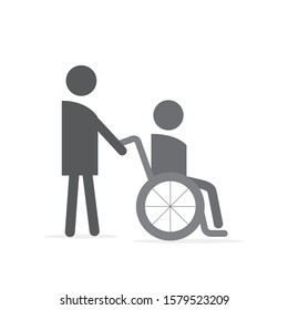 World Disability Day concept. International day of person with disabled design with symbolical icons Vector illustration