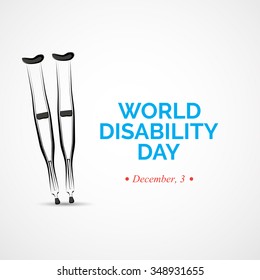 World Disability Day Hand drawn background. Vector