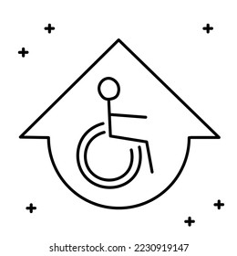 World disability day icon hand drawn design Vector illustration