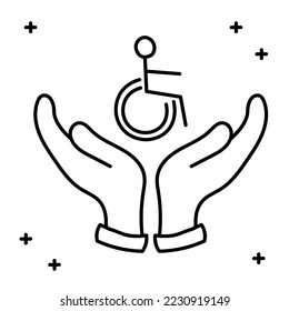 World Invalide Day Symbol handgezeichnet Design Vektorgrafik