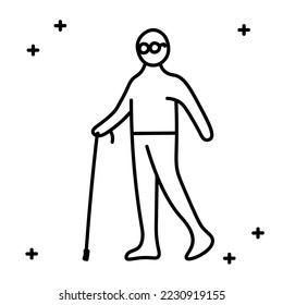 World disability day icon hand drawn design Vector illustration