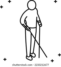 World Invalide Day Symbol handgezeichnet Design Vektorgrafik