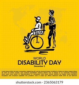 Día Mundial de la Discapacidad, afiche y pancarta