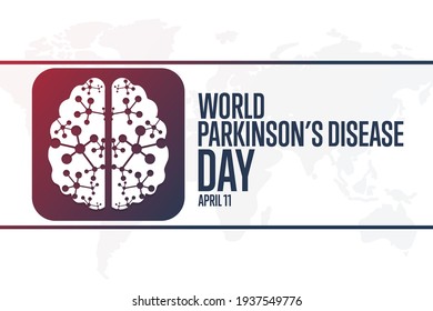 World Parkinson’s Disease Day. April 11. Holiday concept. Template for background, banner, card, poster with text inscription. Vector EPS10 illustration