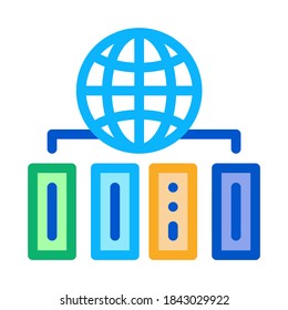 world distribution icon vector. world distribution sign. color symbol illustration