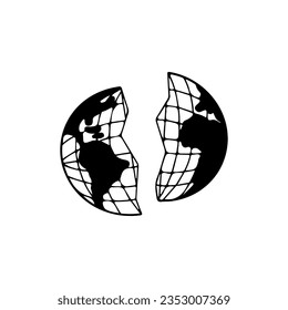world divided vector illustration concept