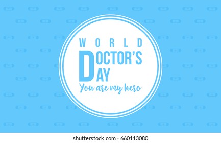 World doctor day background design card vector art