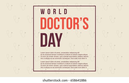 World doctor day style card