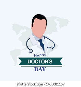 World Doctor's Day-creative happy doctor's day background with health and medical symbols, doctor .- Vector