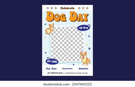 World Dog Day Flyer. Vector illustration.