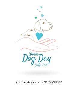 World Dog Day
July 21th, Silhouettes Of Dogs On Hand To Take Care Of And Pamper Them.