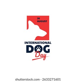World Dog Day Logo Icon. Illustration of International Dog Day Celebration on August 26th.