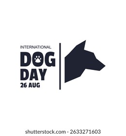 World Dog Day Logo Icon. Illustration of International Dog Day Celebration on August 26th.
