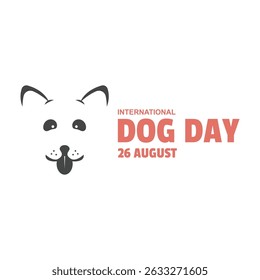 World Dog Day Logo Icon. Illustration of International Dog Day Celebration on August 26th.